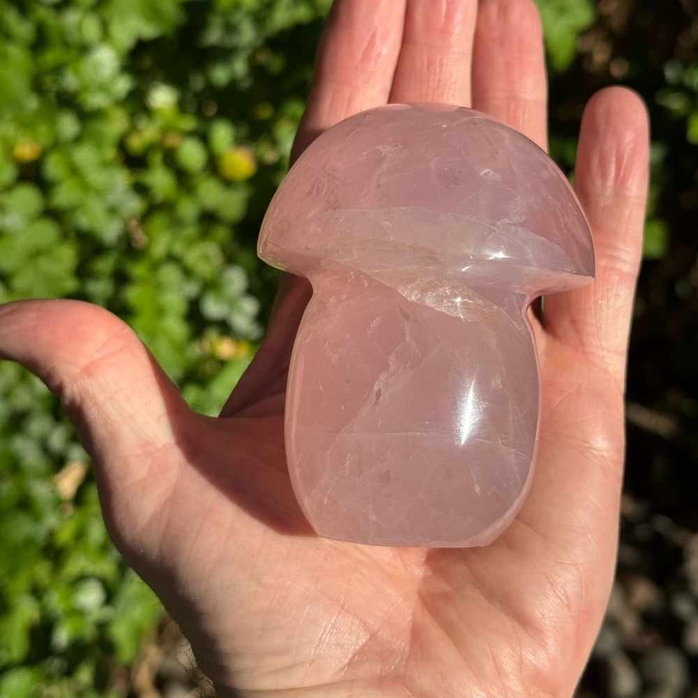 Rose Quartz Mushroom - Picture 2 of 4